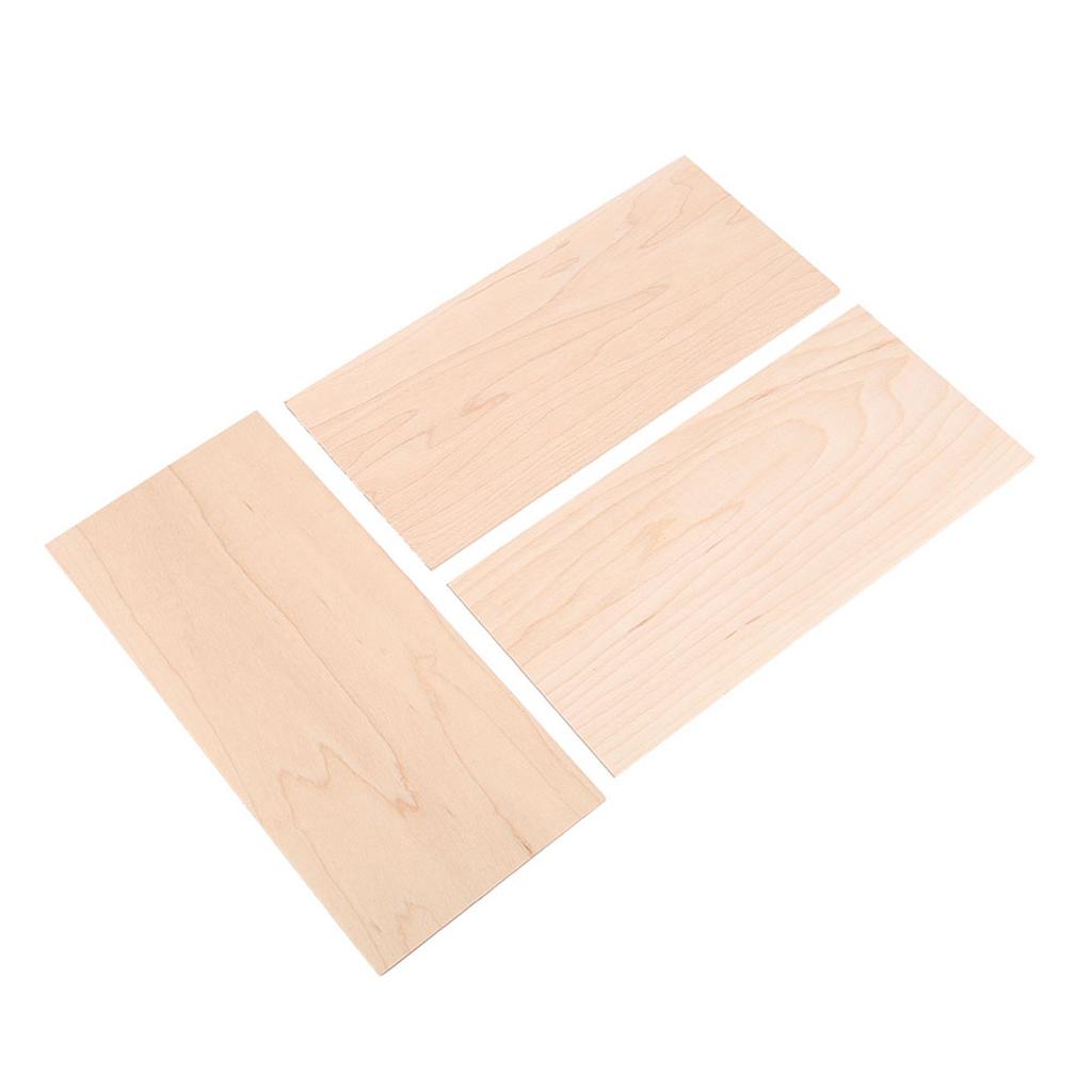 3Pcs Maple Guitar Head Veneer Plate Headplate DIY Replacement Part for Luthiers
