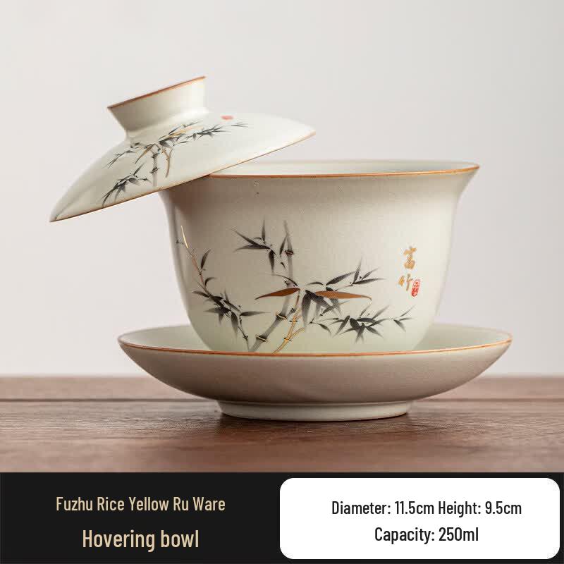 Qiwei Ru Kiln Style Anti-Scald Ceramic Gaiwan