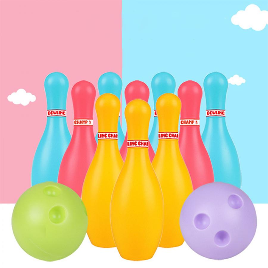 1set/12pcs Mini Bowling Set Physical Exercise Hand-Eye Coordination Training Backyard Indoor Outdoor Party Leisure Sports XJM