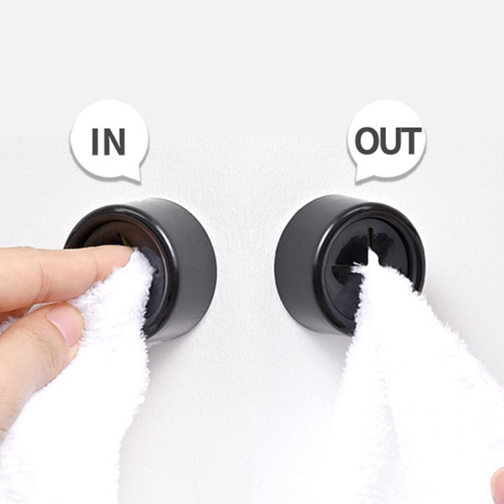 4Pcs Self-Adhesive Towel Holders with Silicone Clip Small Tea Towel Hooks Wall Mounted Push In Towel Holders for Home Kitchen