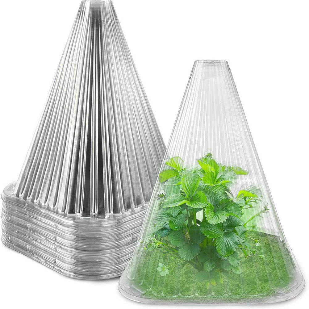 Plastic Plant Bells Transparent Dia 7.7 Inch Greenhouse