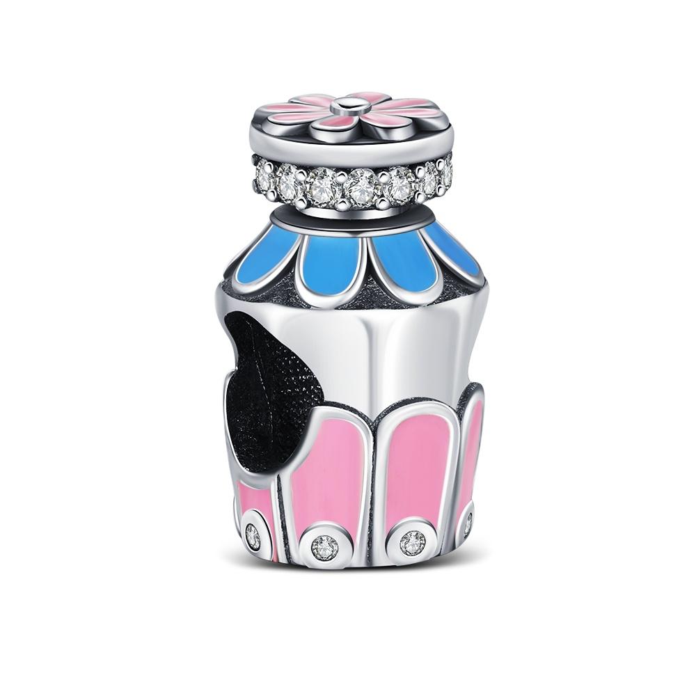 Copper Cute Car Bead Robot Charm Pink Pendant Fit Original Bracelet For Women Diy Fashion Jewelry Love Gift Elegant