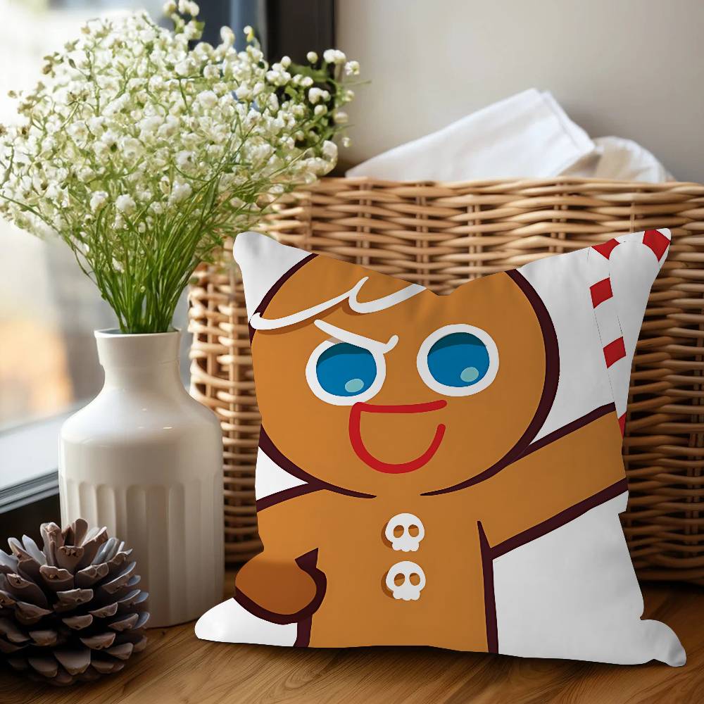 Anime Cookie Run K-Kingdom Cushion Cover Pillow Cover Decor Pillowcase Printed Cushion Case For Couch