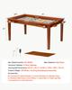 VEVOR Board Game Table 2-in-1 Gaming and Dining Table 1.6 X 1 X 0.76 M, Roomy for 6 Players, with Removable Tabletop, Leather Gaming Mat