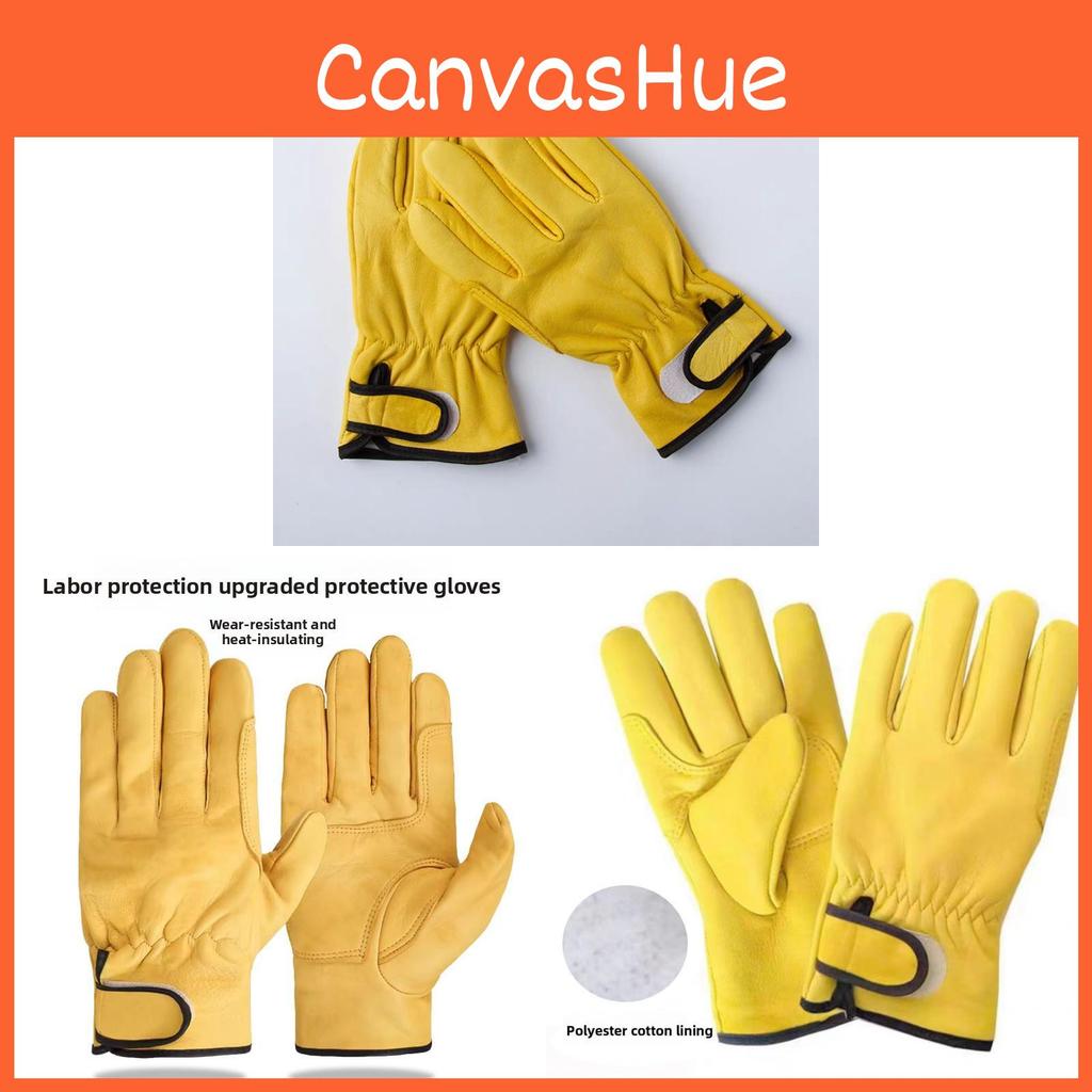 Sheep Leather Welding Gloves With Heat Resistance For Outdoor Labor And Safety
