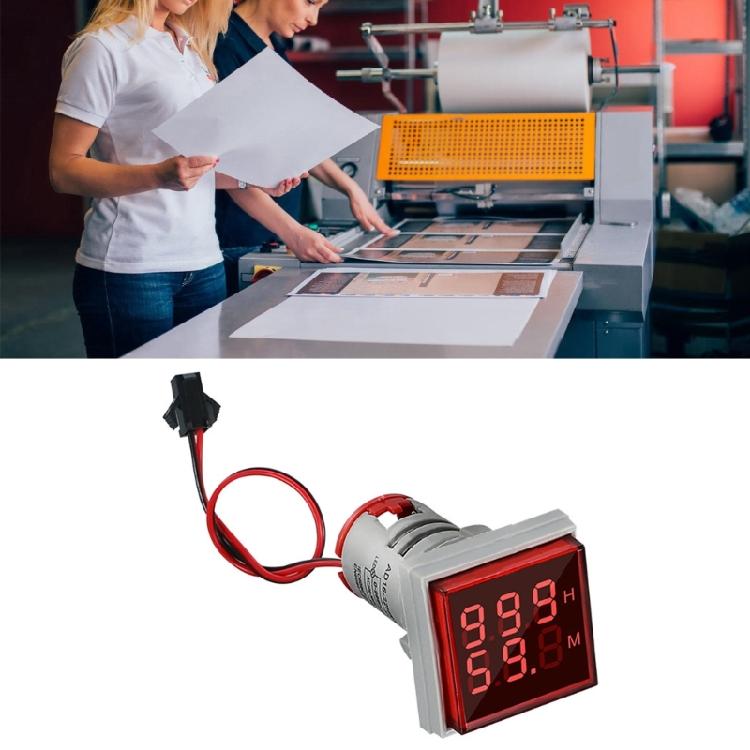 Precisions  Double  Display Hour Meter with Impact Resistance & Long Life Multifunction  LED Hour Meter for Various Environment