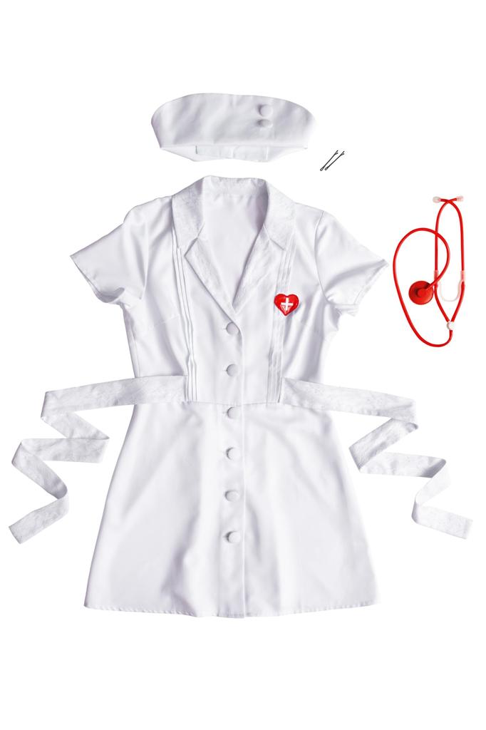 Clearstone GLOWHOLIC Cosplay Halloween Open Collar Nurse M White Women's