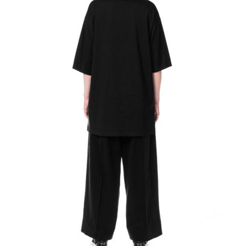 Y-3 Casual Fashion Youth Loose Round Neck Pullover Short Sleeve T-Shirt Unisex T-Shirt Black H44790