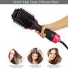 2in1 Multifunctional One Step Dryer Volumizer Hot Hair Brush Curler Hair Straightener Comb Styling Curling Flat Iron
