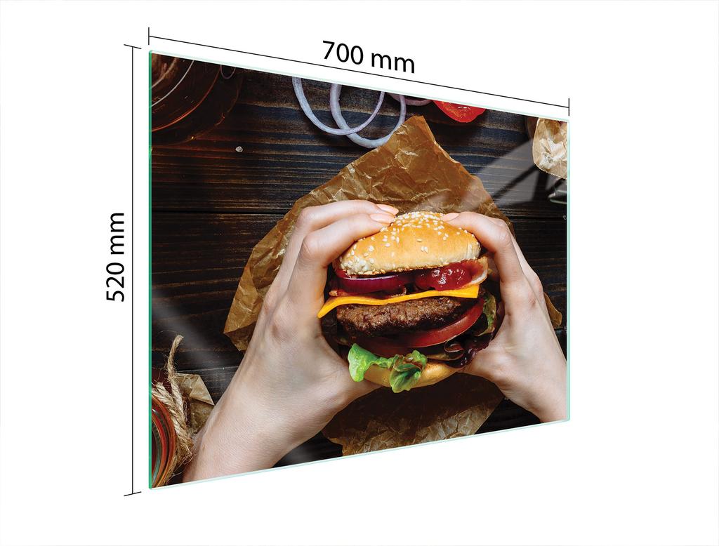 SZKLANA PŁYTA OCHRONNA NA KUCHENKĘ 70x52 HAMBURGER
