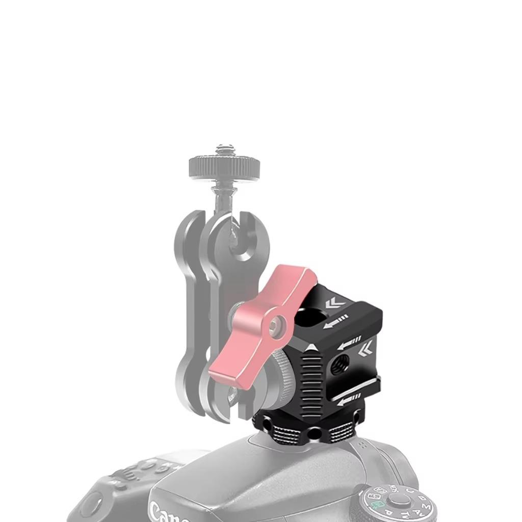 Multi-head Cold Shoe Extension Mount Adapter Monitor Holder Studio Flash Light Stand 1/4 3/8 Screw Hole For Nikon Canon Sony Slr