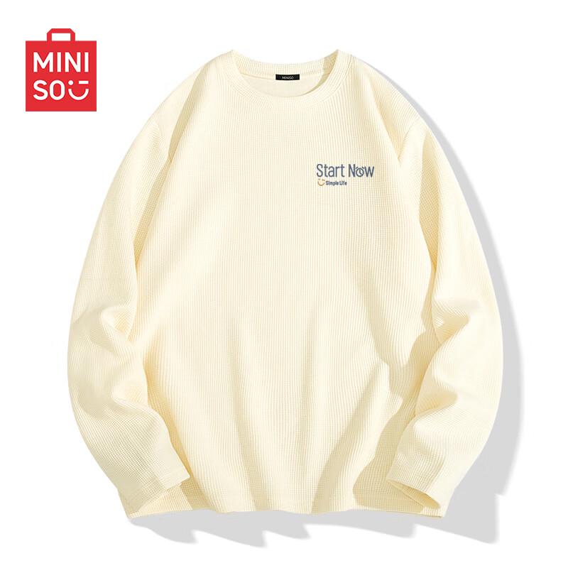 MINISO Men's Waffle Texture Long-Sleeve T-Shirt