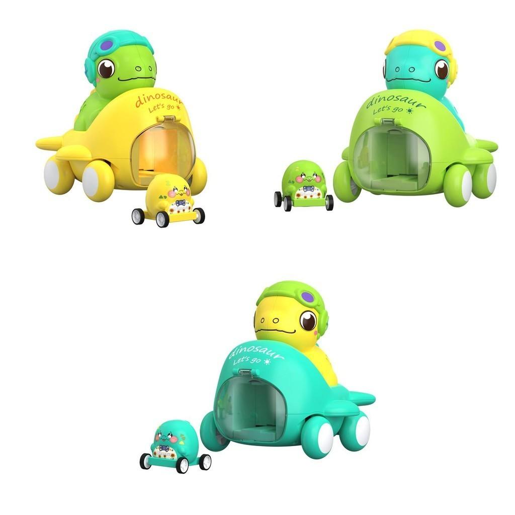 Cartoon Dinosaurier Trägheits-Spielzeugauto Niedliches Haustier Mutter-Kind Auswurf-Fahrzeug Kindergarten Großhandel
