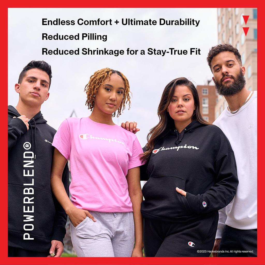 Champion Power Blend Fleece US Blue Men's Full-Zip Hoodie, Size Medium, Color