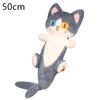 New Different Eye Shark Shark Cat Doll Pillow Creative Cat Plush Toy Big Rag Doll Girl  Leg Doll 50CM