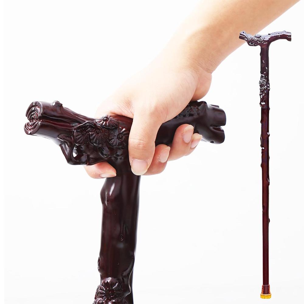 Handmade Dragon Canes Pine Carving Walking Ergonomic Stick New Wooden Walking Canes  for Men Women