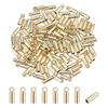 Brass Cord End, End Caps, Column, Real 14K Gold Plated, 6x2mm, Hole: 1mm, Inner Diameter: 1.5mm, 240pcs/set