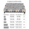 1 Piece Of Gray Retro Cute Cat Print Rectangular Tablecloth, Spring Cat, Cat Paw, Stone Pattern Round Tablecloth, Party Decoration, Home Kitchen Table