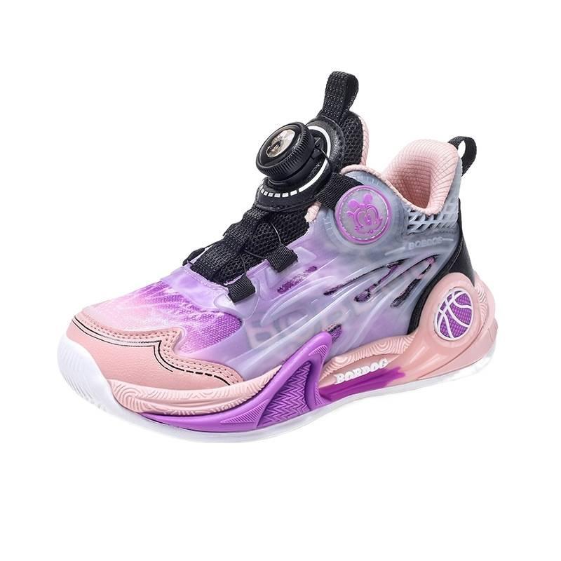 Babu Bean students children's basketball shoes 2025 summer new girls breathable boys net shoes medium and older children's sports shoes