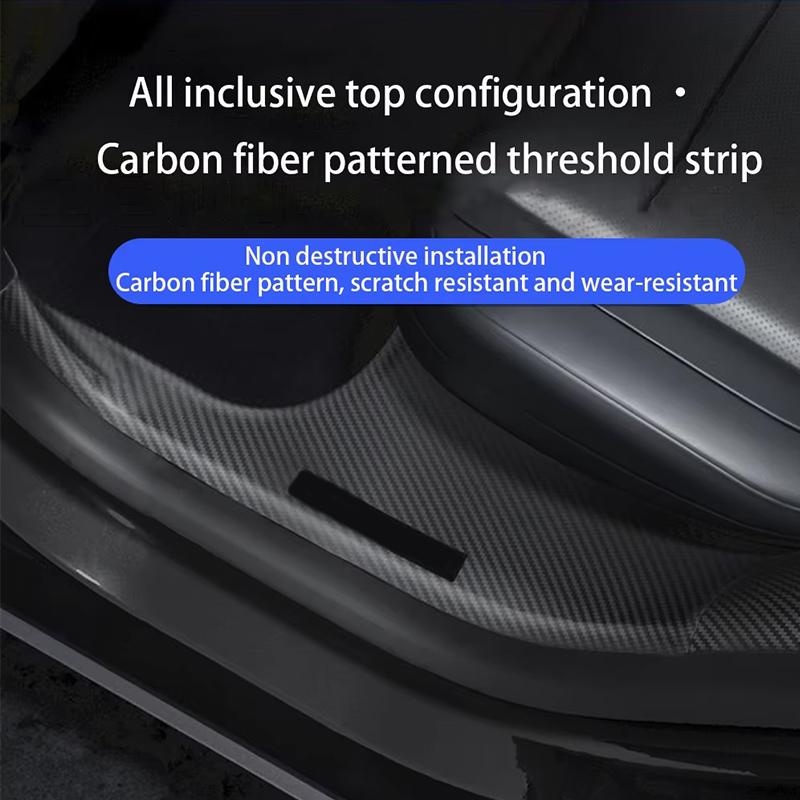 2 4 8Pcs For Tesla Model Y Juniper 2026+ ABS Front Rear Door Sill Protector Threshold Strip Anti-kick Guard Panel Waterproof Pad