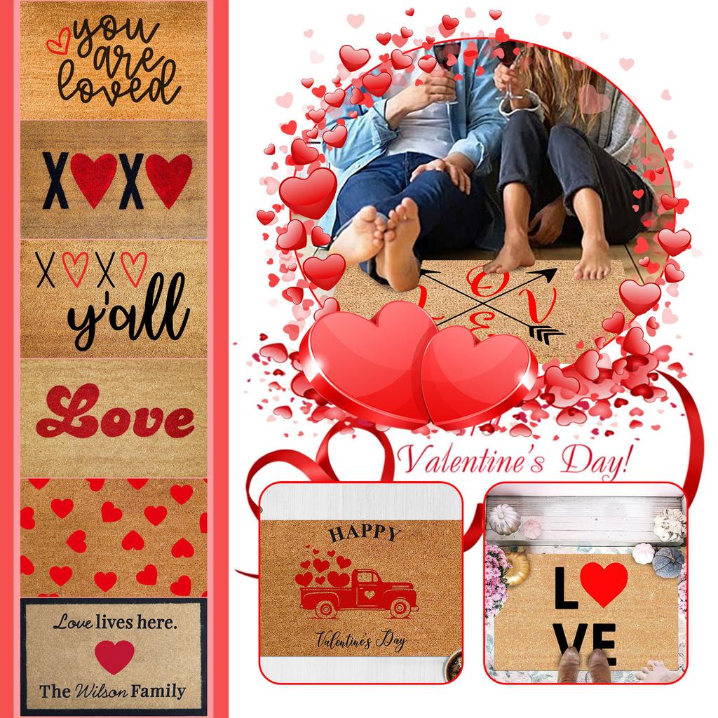 Valentine's Day Carpet Love Living Room Bedroom Doormat Holiday Floor