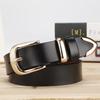 Solid Color Simple Leather Waist Belt Metal Pin Buckle Street Girl Decoration