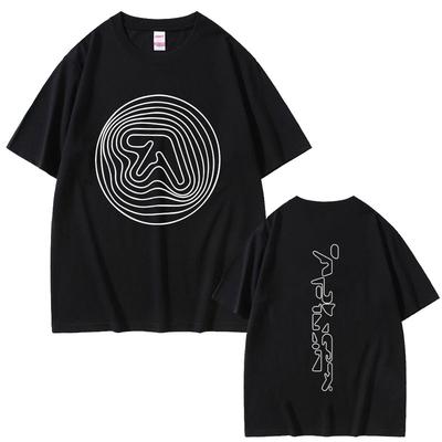 Aphex Twin Grafik T-Shirt Herren Kleidung Punk Gothic Vintage Kurzarm T-Shirt Herren Freizeit Baumwolle Rundhals T-Shirts
