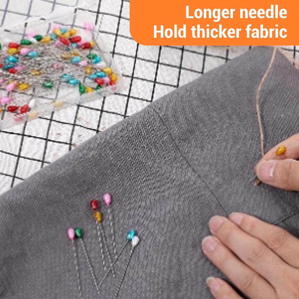 400pcs Teardrop Colored Pearl Head Corsage Pins Straight Sewing Pins For Flower Decorations