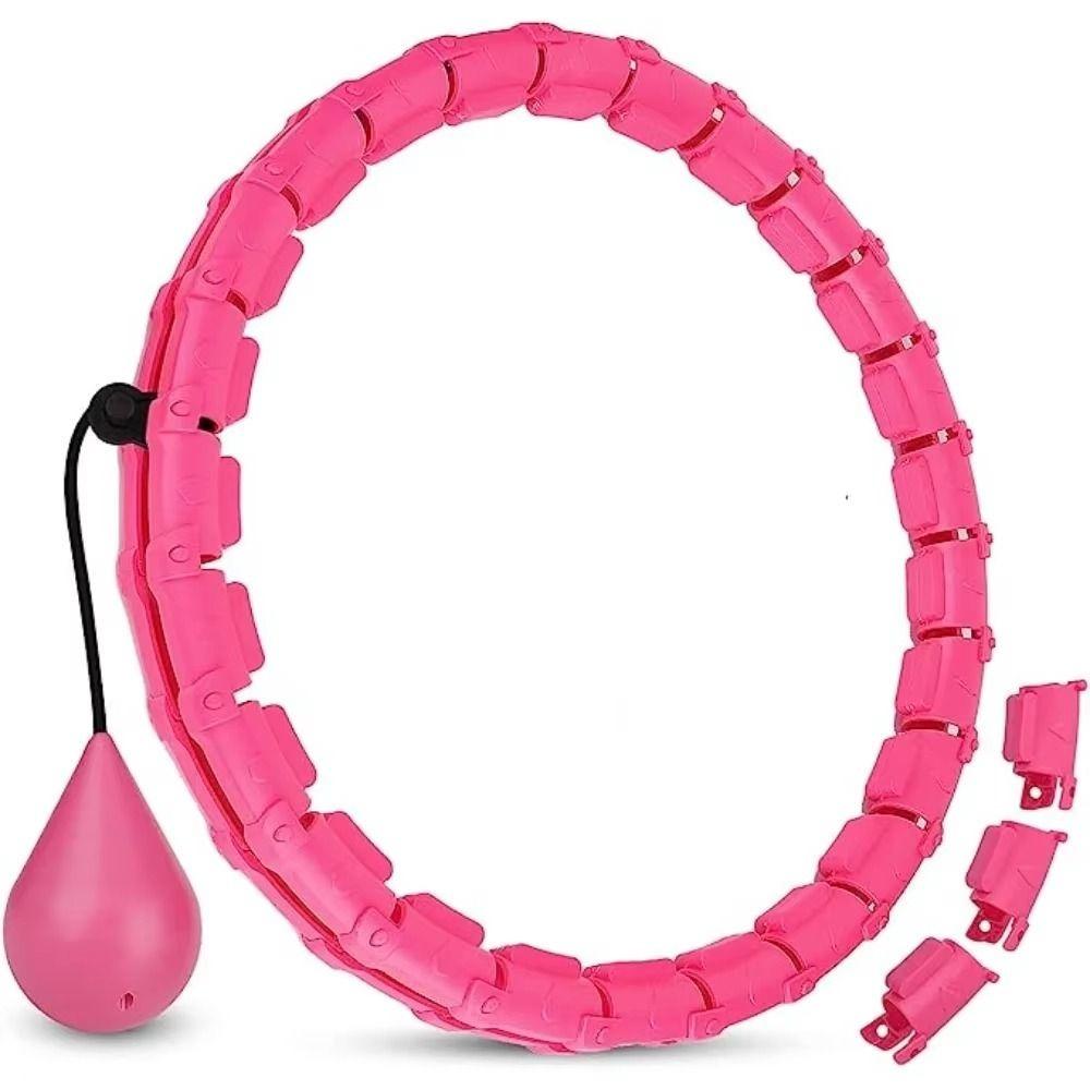 24 Knots Fitness Hoop Detachable Abdominal Workout Equipment Weighted Exercise Hoop  for Women/Men