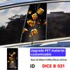 Dice Skull Car Sticker Auto B Pillar Waterproof Sunscreen Center Column Decor Cover Scratches Car Doors Pillar Decal Accessories