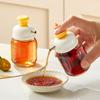 Glass Oil Squeeze Bottle Portion Control Seasoning Tool Soy Sauce Vinegar Dispensers Lemon Juice Pouring Jar for Kitchen Gadgets