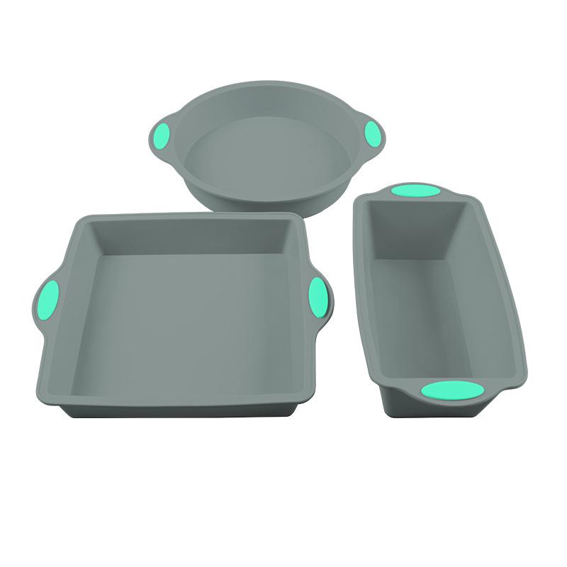 Heat-Resistant Silicone Baking Molds: Round & Rectangular for DIY Cake, Bread, and Toast