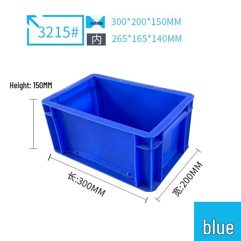Rectangular Plastic Parts Box with Thickened Walls for Hardware and Tools