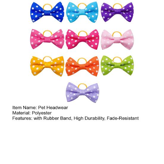 Красивые резинки для волос для домашних животных, милые декоративные из полиэстера