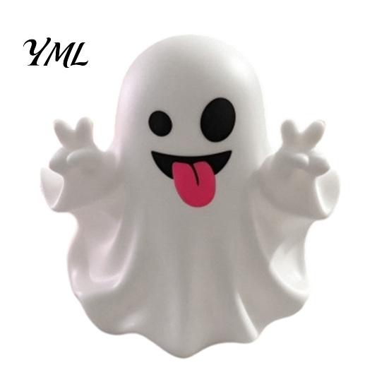 Cute Ghost Pen Holder Halloween Holder, Mini Figurine Desk Decor, Funny Unique Holiday Present Pencil Stand Ornament, Creative Office Organizer