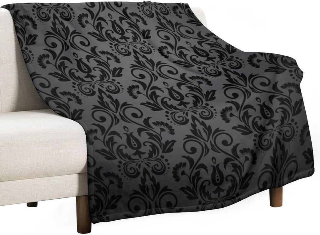 Rustic Watercolor Botanical Rose Peony Vintage Leaves Plant Boho Gothic Print Throw Blankets for Bed Living Room Bedding Couch