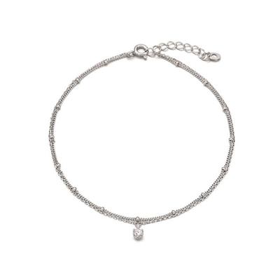Tirr Lirr Point Dew Silver White Anklet TASSVW06784M-3