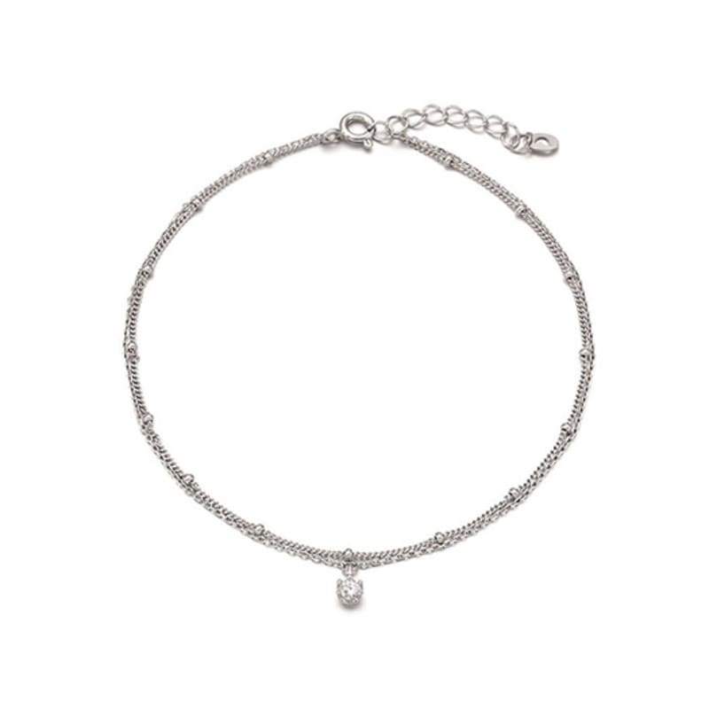

Tirr Lirr Point Dew Silver White Anklet TASSVW06784M-3 single type