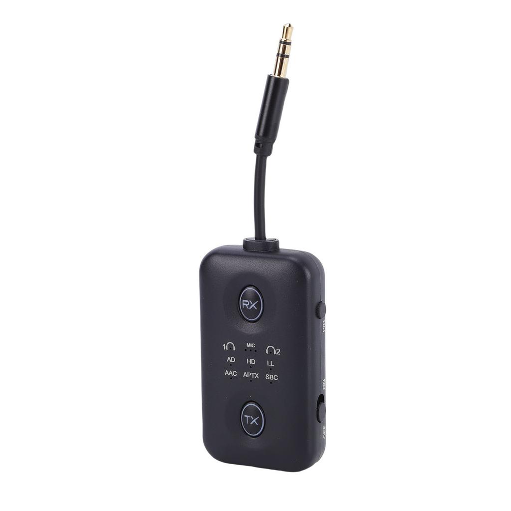 Bluetooth 5.4 Transmitter Receiver Wireless Audio Transmitter Adapter with Rotatable Audio Jack