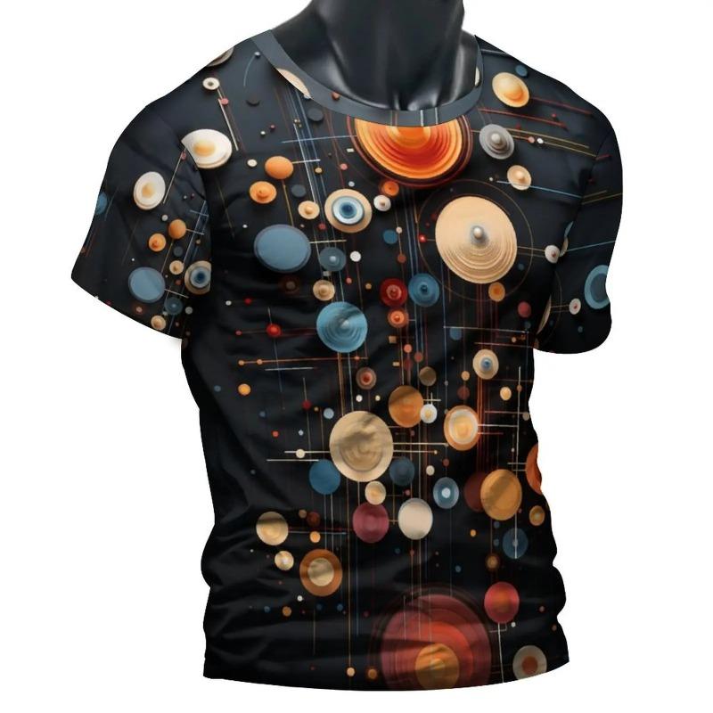 

Летняя мужская футболка с коротким рукавом, топ с модными линиями, 3D-принтом, для уличных танцев, пуловер с круглым вырезом для мужчин, рубашка 6xl