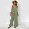 TikTok Europe 2026 Summer Strappy Waist-Cinched Sleeveless Long Jumpsuit for Women