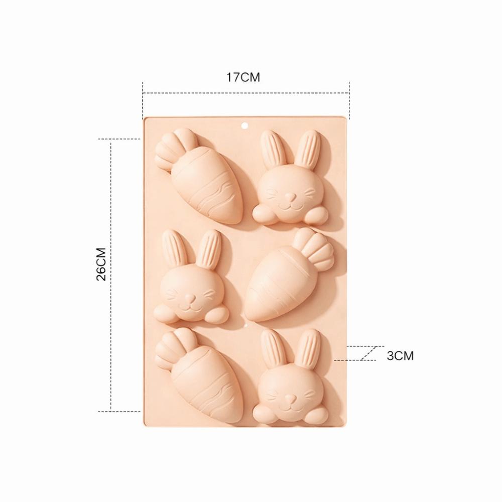 Heat-Resistant Easter Egg Bunny Mold Food Grade Silicone Easter Bunny Design Silicone Cake Mold 3D Design Surprise Design