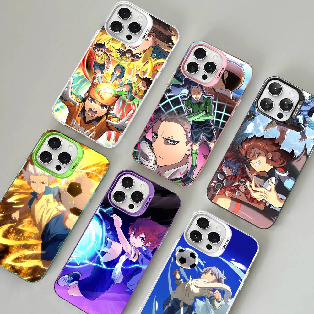 Axel Blaze Firestorm Inazuma Eleven Anime Phone Case For iPhone 17 16 15 14 11 12 13 Pro Max Pro Plus Colored Silver Cover
