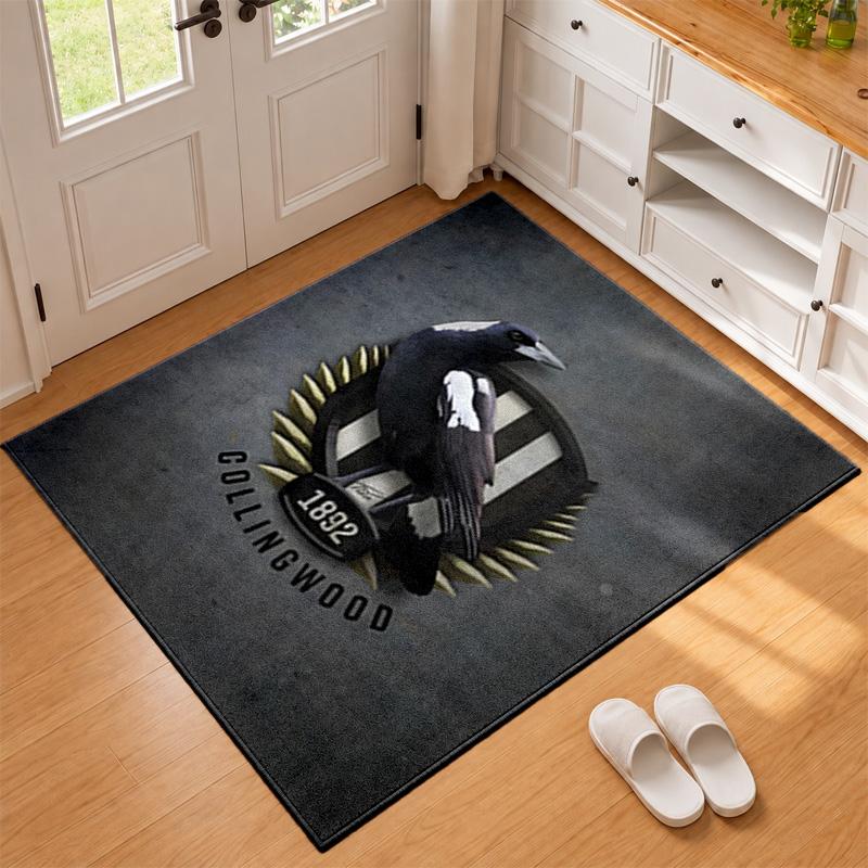 Collingwood Football Club Carpet Door Mat for Living Room or Bedroom Protective Mat Under Chair Office Decoration Christmas Gift Birthday Present