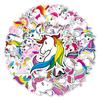 50 Adorable Rainbow Unicorn Stickers for Suitcases, Water Bottles, Laptops & Cars - Waterproof & Cute Cartoon Designs