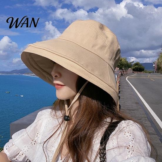 Wide Brim Bucket Hat Waterproof Rain with Chin Strap, Quick Drying Sun Packable Beach Hat, Breathable Mesh Ventilation Summer Headwear