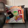 Doma U-Umaru Anime Cushion Cover Natural Linen Organic Fabric Double-Sided Printing Sofa Home Decor Gift Pillow Case