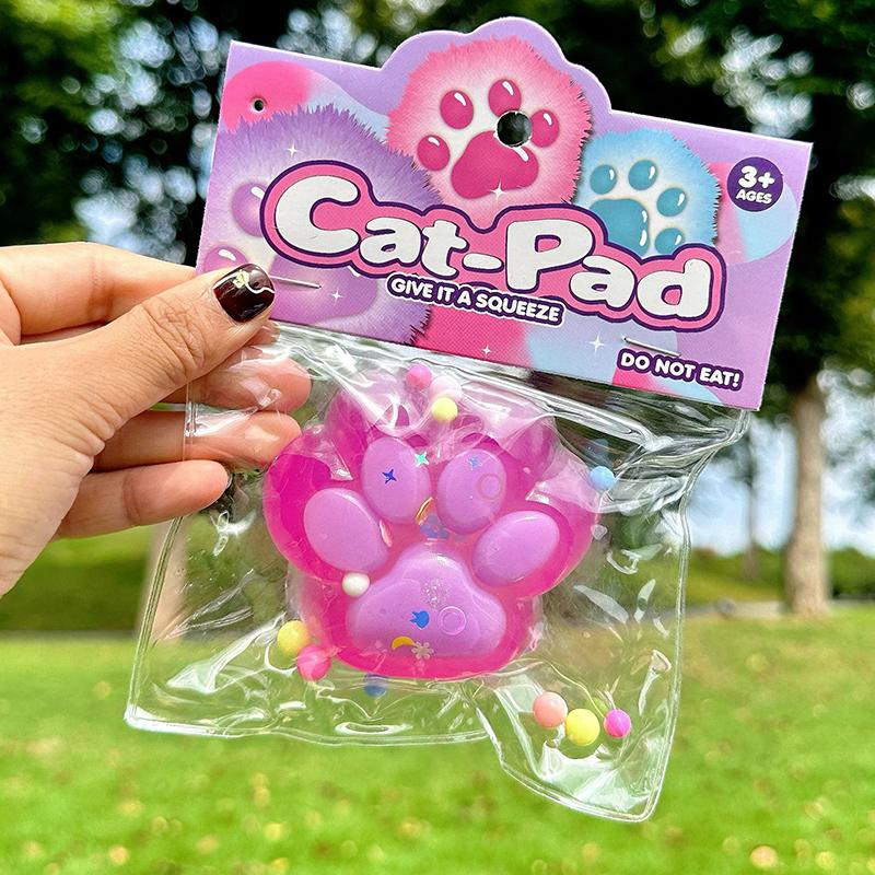 Dekompresní hračky s kočičí tlapkou, kawaii kreslené antistresové hračky na odbourání stresu
