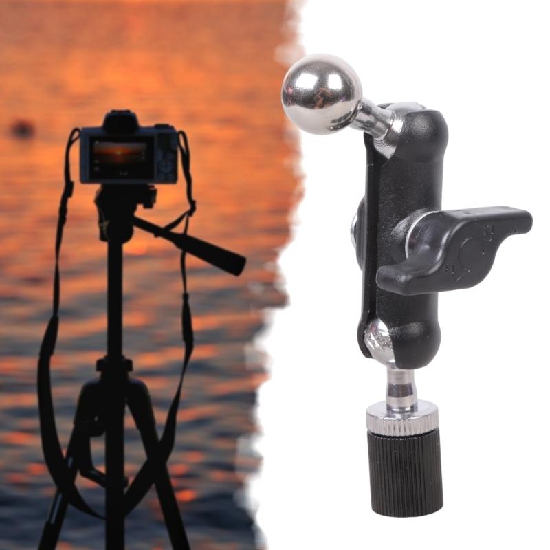 1/4inch Thread to 17mm Ball Head Joint Base Double Socket Arm Extension Arm Motorcycle Bike Phone Mount Camera Lighting