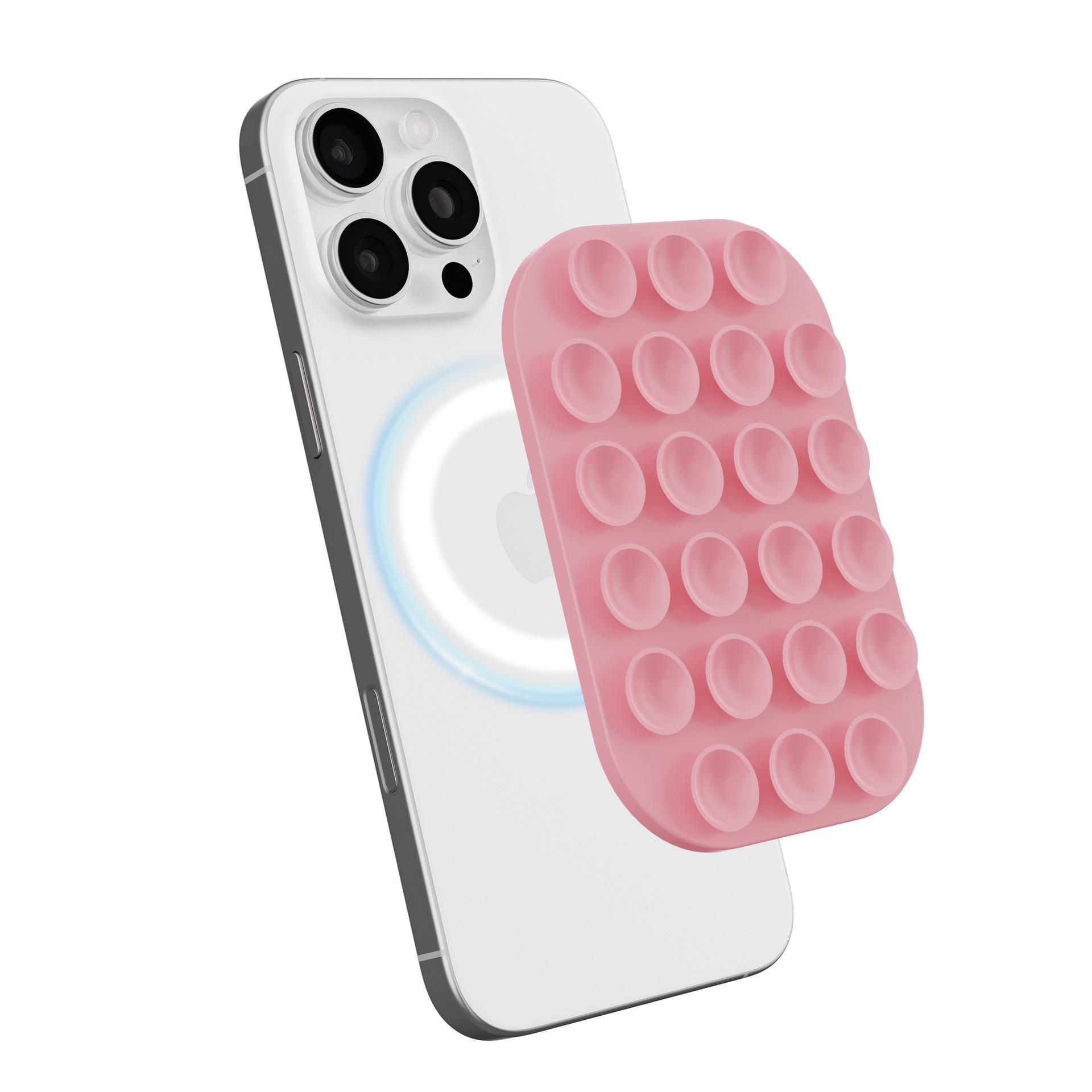 

MagSafe-Compatible Silicone Magnetic Phone Holder for Hands-Free Selfies & Live Streaming